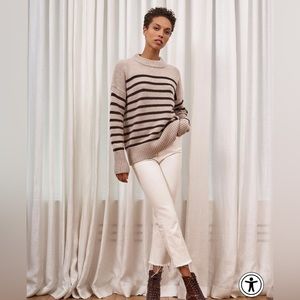 La Ligne Marin Sweater in chocolate/tan- Small - like new